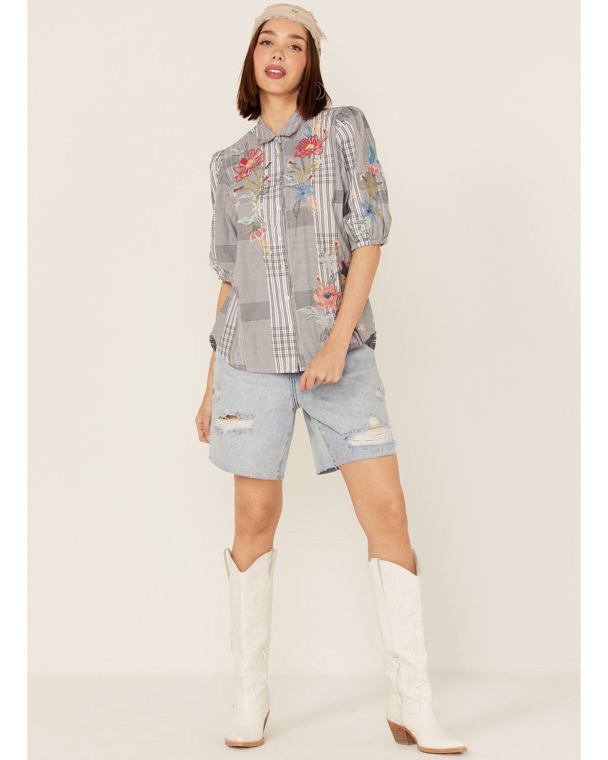 Women's Johnny Was Jordan Lisbon Floral Shirt