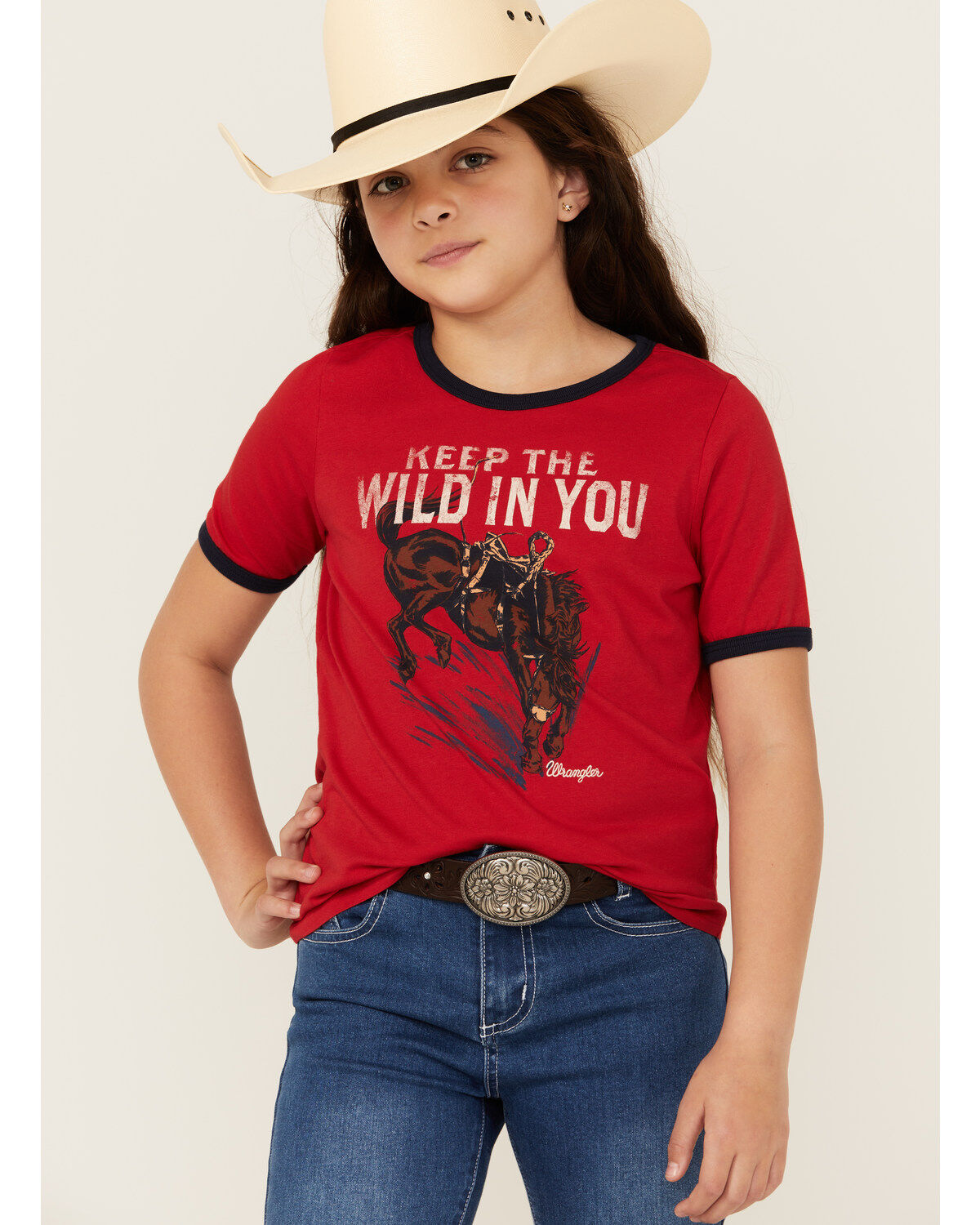 Girls' Wrangler Bucking Bronco Short Sleeve Graphic Tee