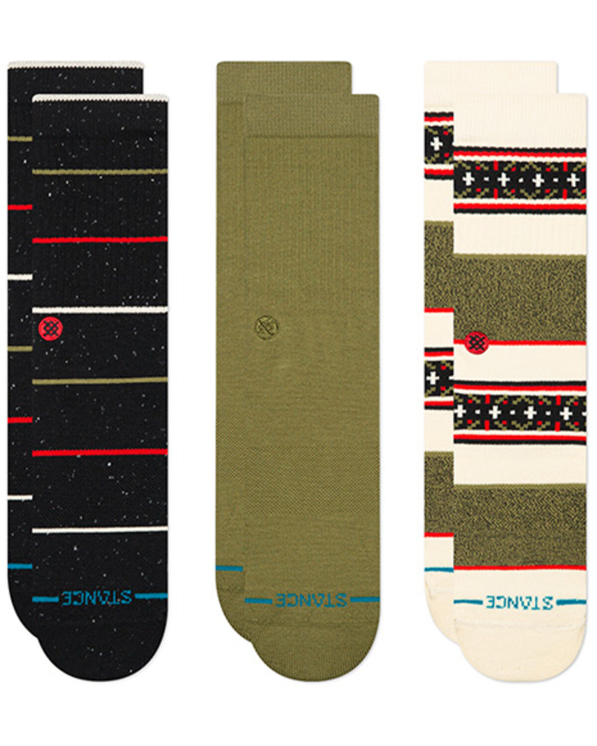 Men's Stance Greetings Crew Socks - 3 Pack