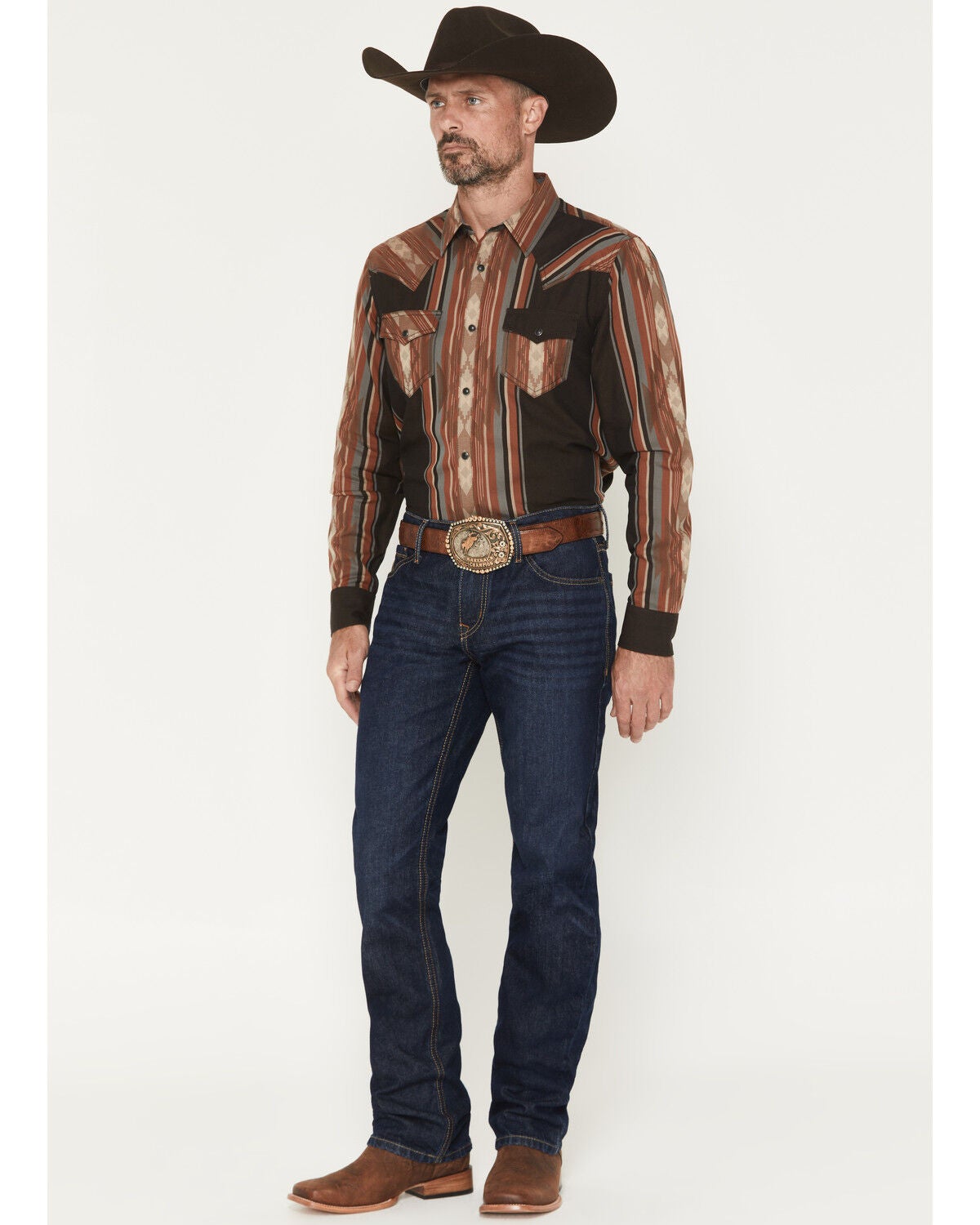 Men's Cinch Ian Dark Wash Slim Bootcut Rigid Denim Jeans