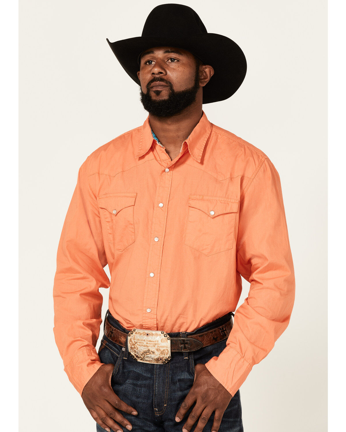 Men's Roper Poplin Long Sleeve Pearl Snap Western Shirt