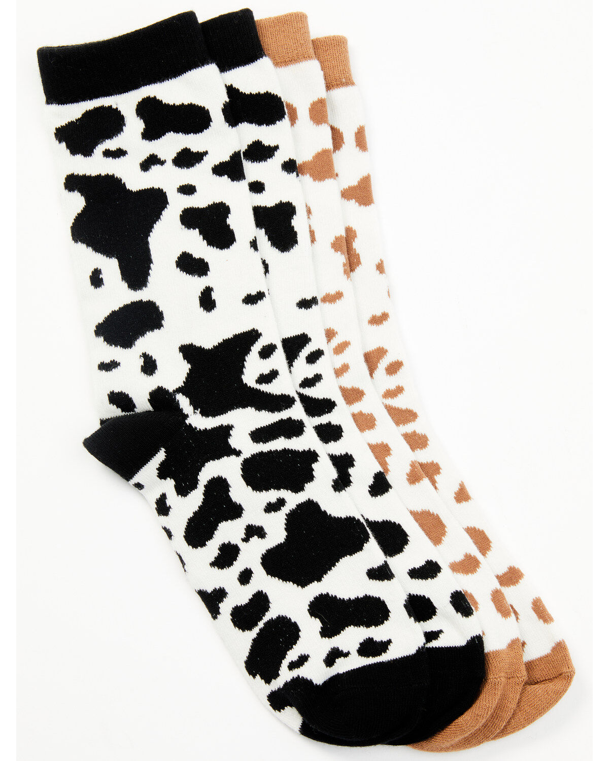 Women's Shyanne Cow Print Crew Socks - 2-Pack