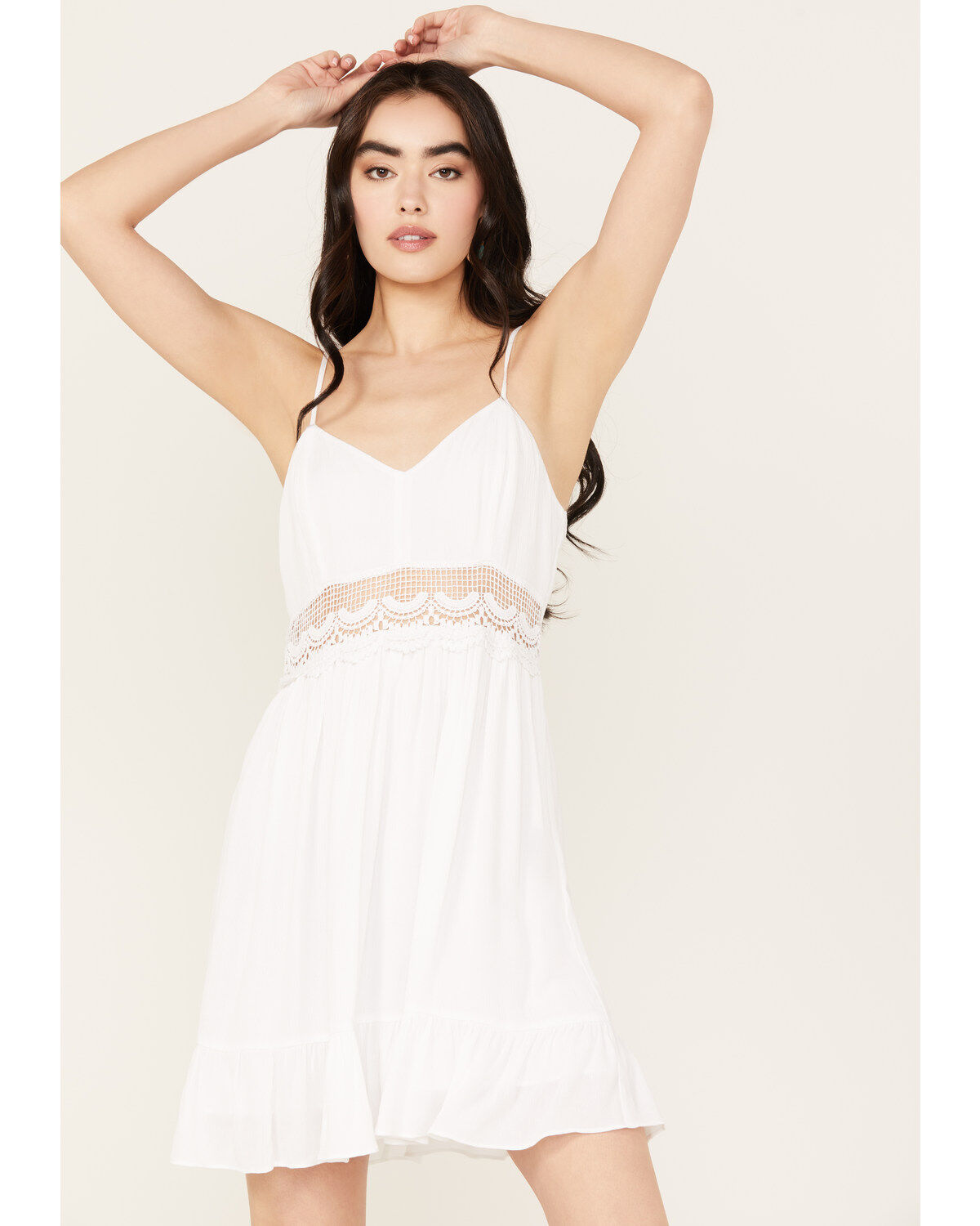 Women's Jolt Crochet Waist Mini Dress