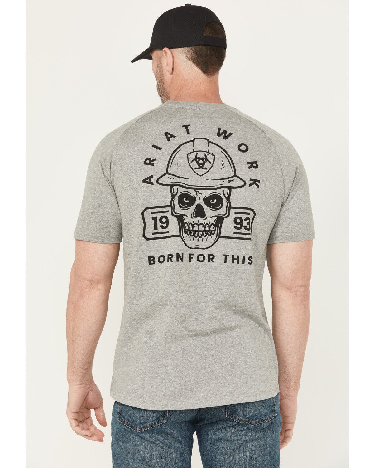 Men's Ariat Rebar Cotton Strong Hardhead Short Sleeve Work T-Shirt