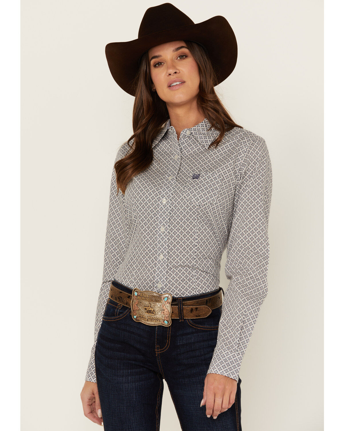 Women's Cinch Printed Long Sleeve Button-Down Western Shirt