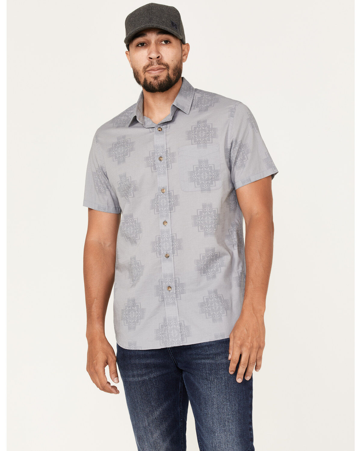 Men's Pendleton Shoreline Print Short Sleeve Western Shirt