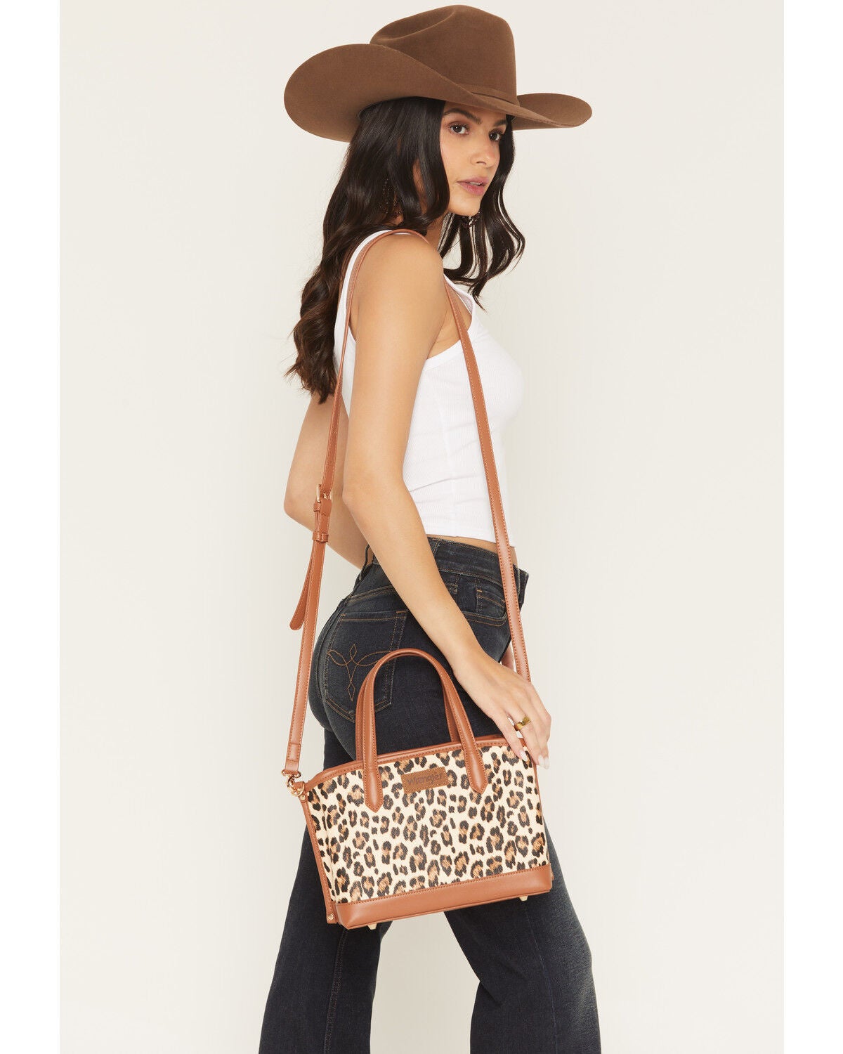 Women's Wrangler Boot Barn Exclusive Leopard Print Handbag