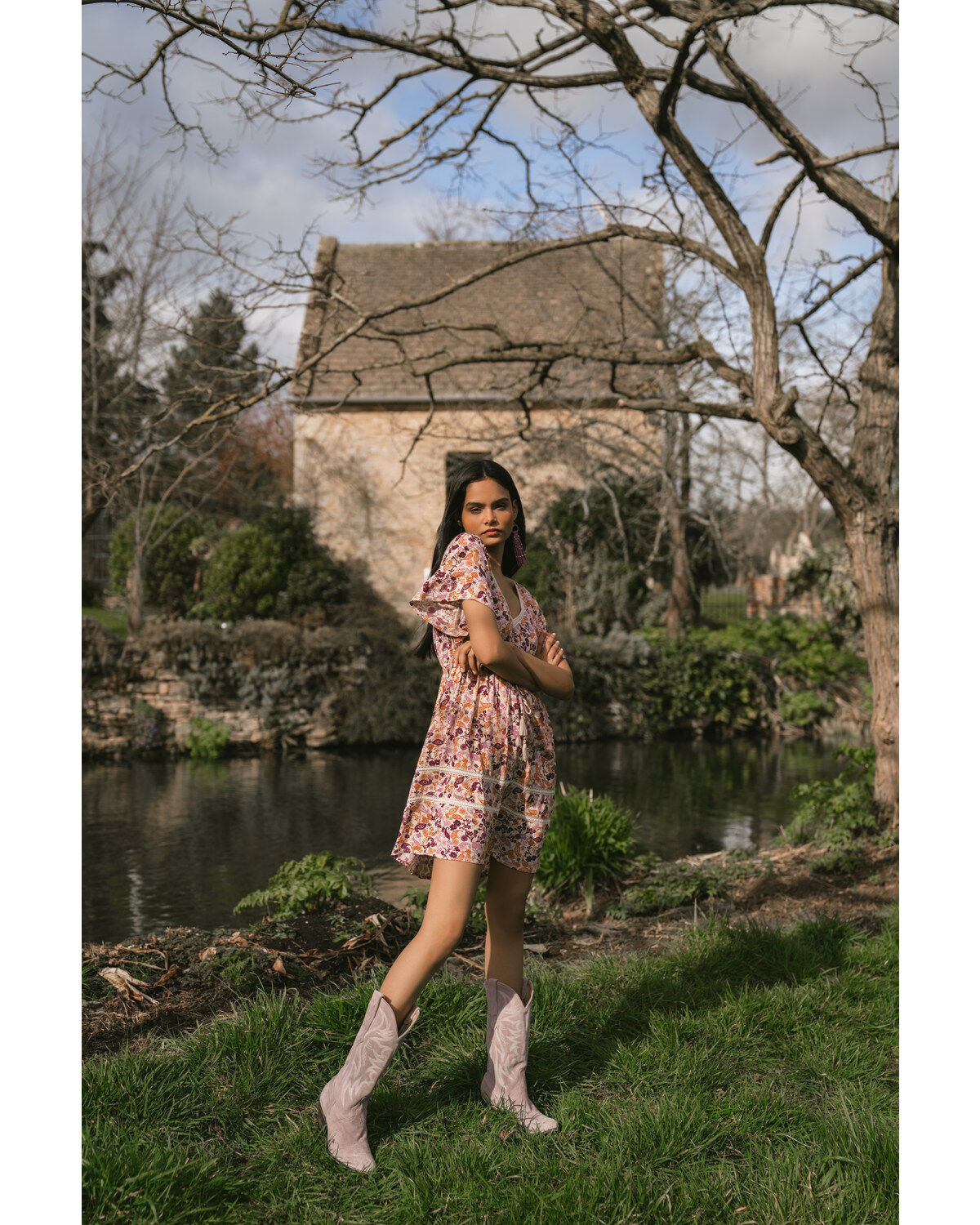 Women's Idyllwind Blossom Court Floral Mini Dress