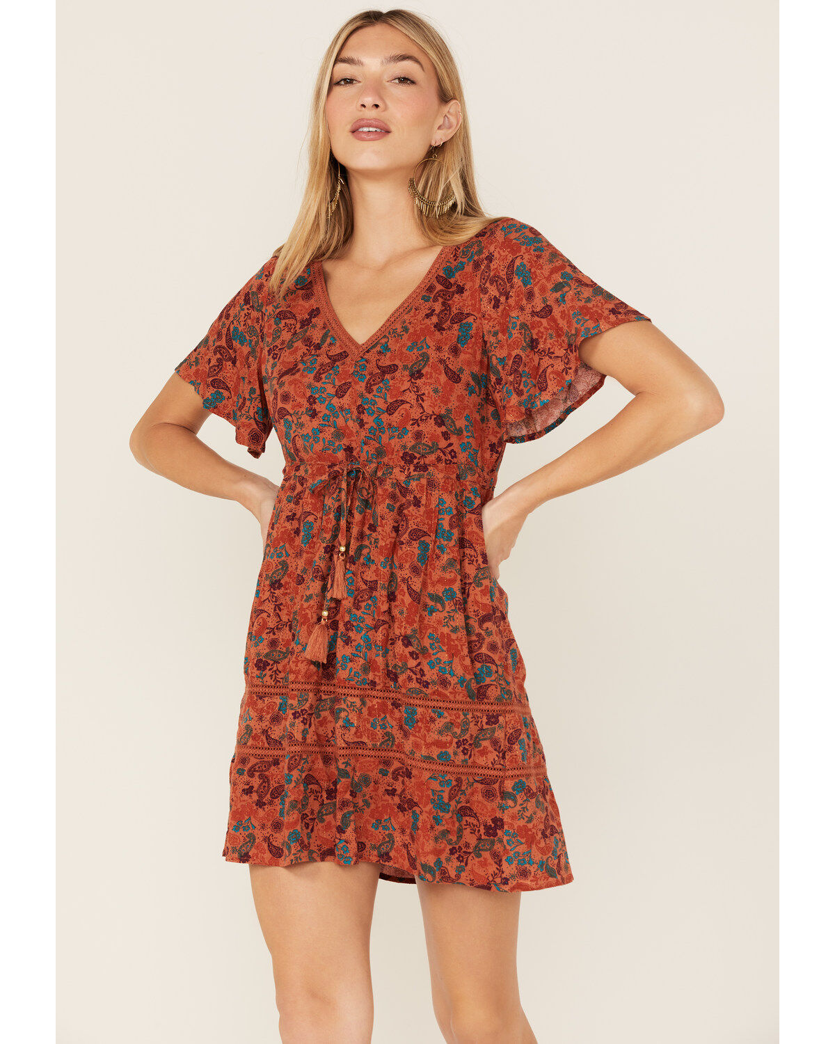 Women's Idyllwind Blossom Court Short Sleeve Mini Dress