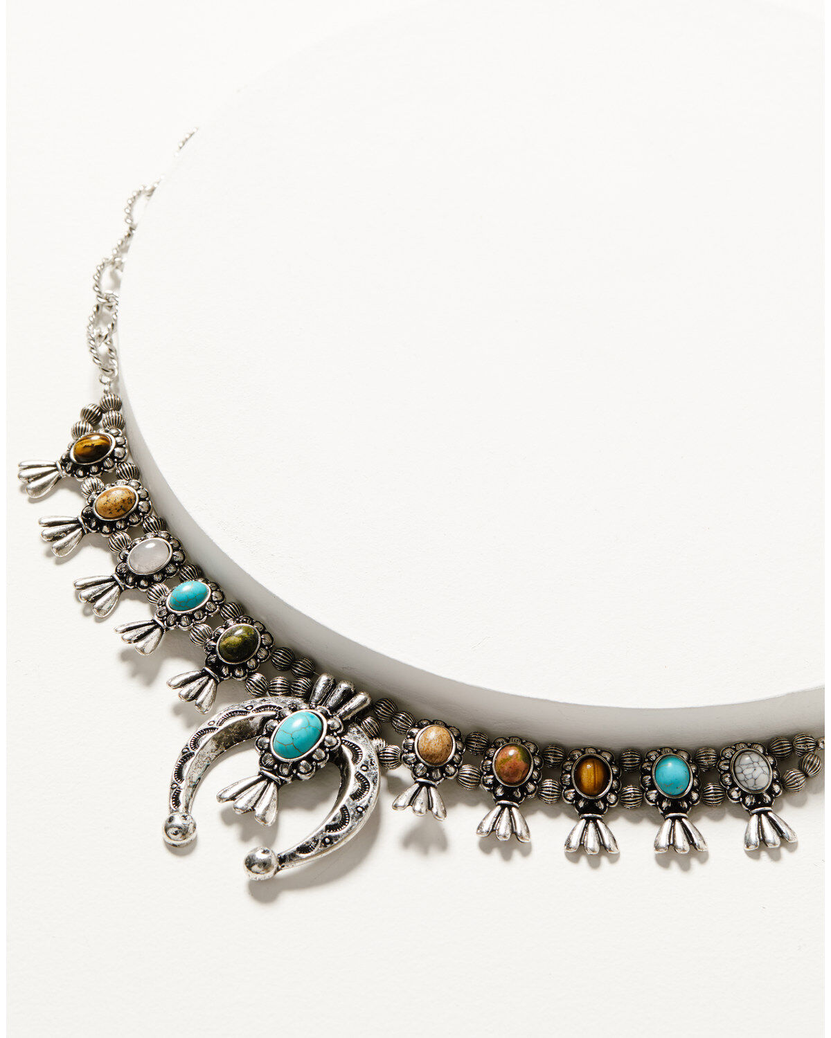 Women's Shyanne Bisbee Falls Silver Squash Blossom Necklace