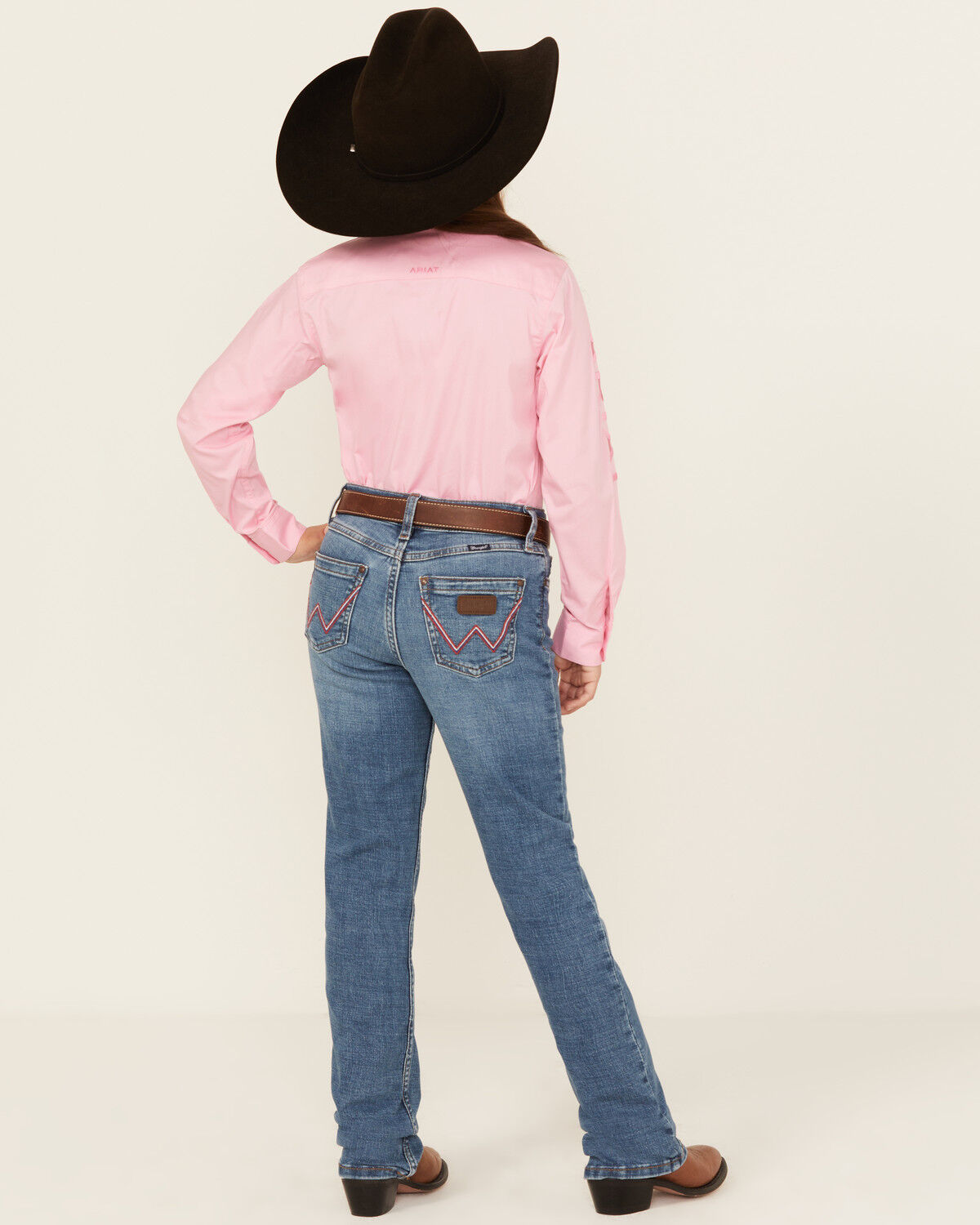 Girls' Wrangler Light Wash Bootcut Stretch Denim Jeans