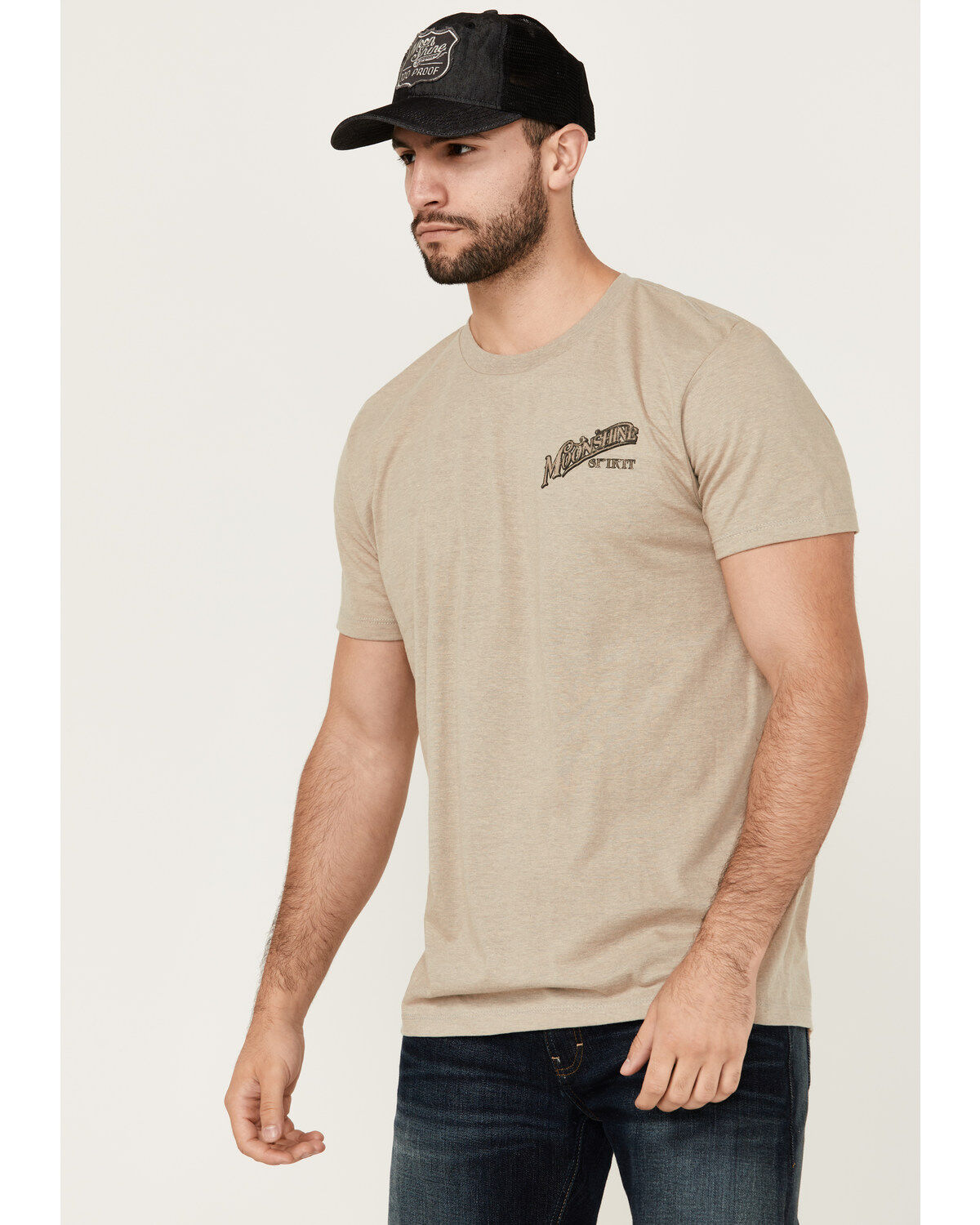 Men's Moonshine Spirit Shots Logo Short Sleeve Graphic T-Shirt