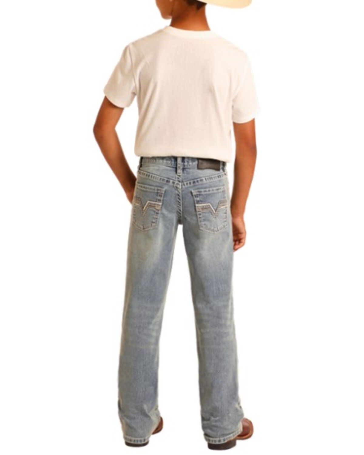 Boys' Rock & Roll Denim Light Wash Bootcut Stretch Denim Jeans