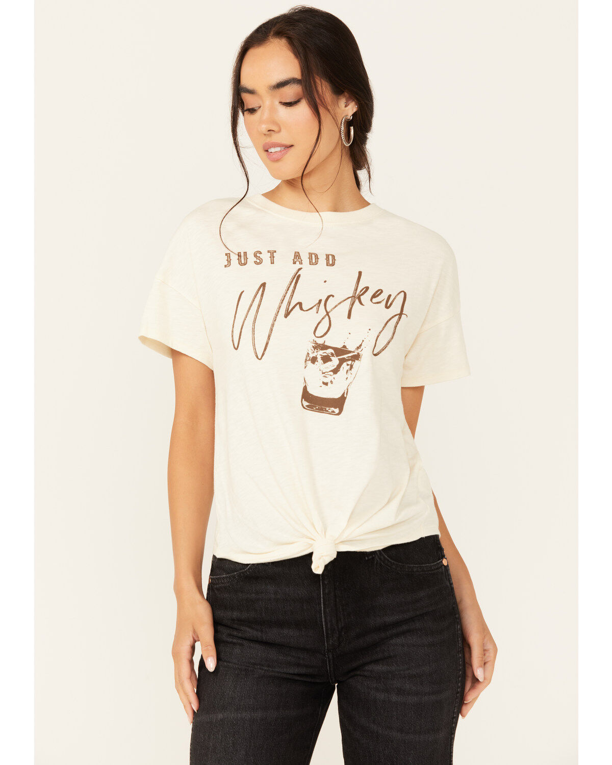 Women's Shyanne Just Add Whiskey Graphic Short Sleeve Tee