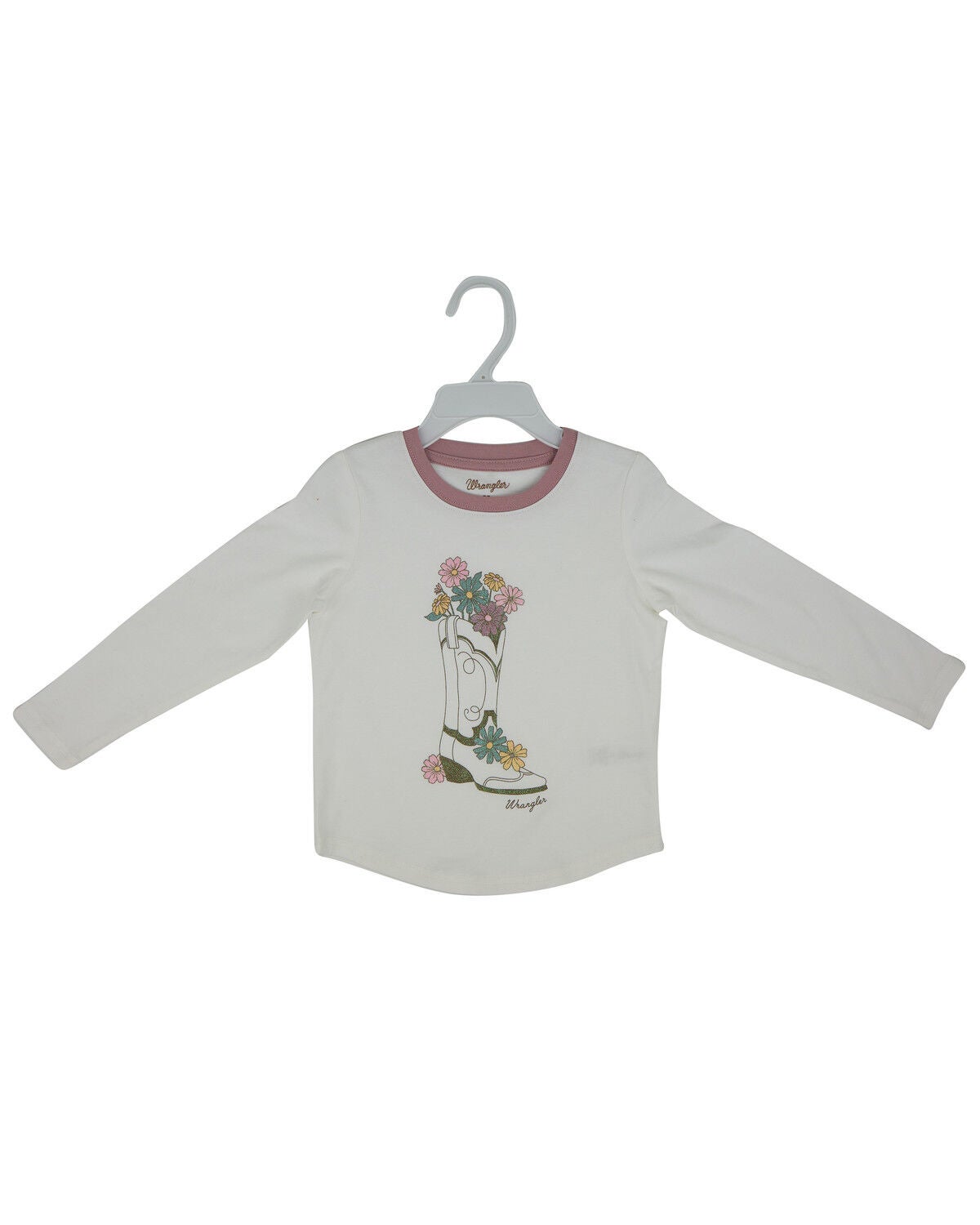 Girls' Wrangler Toddler Flower Boot Long Sleeve Graphic T-Shirt