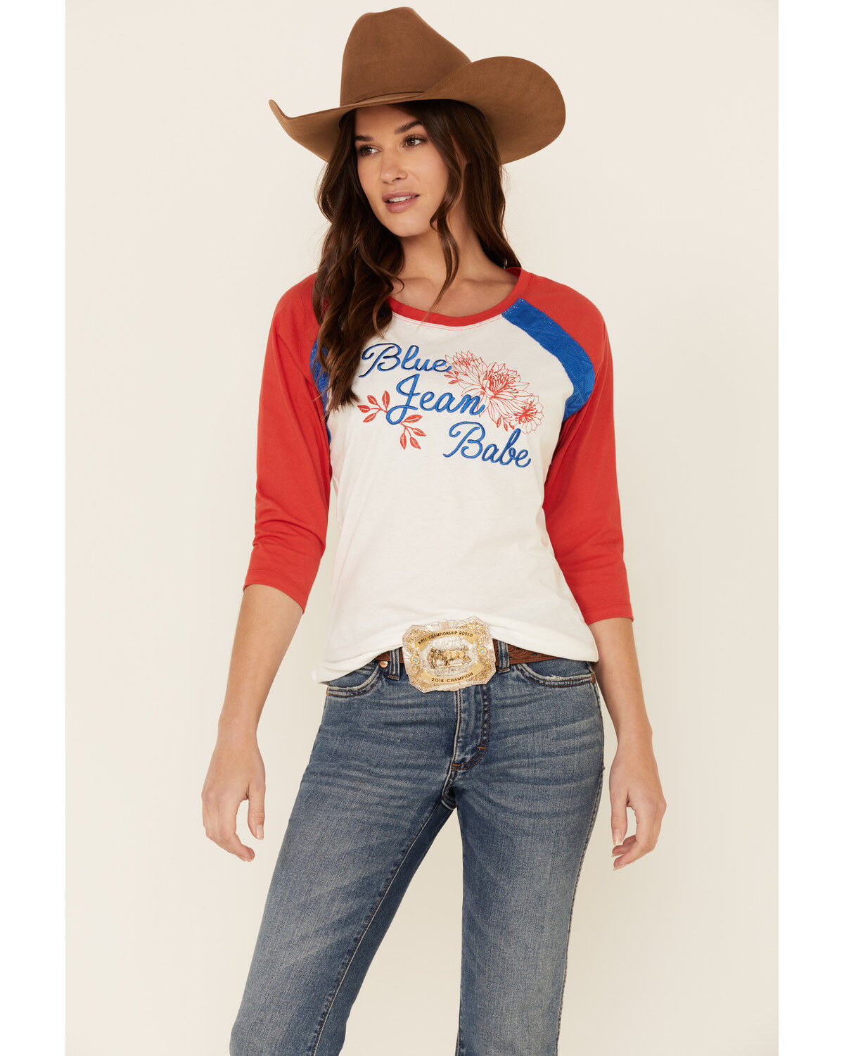 Women's Cruel Girl Jean Baby Graphic Ringer Tee