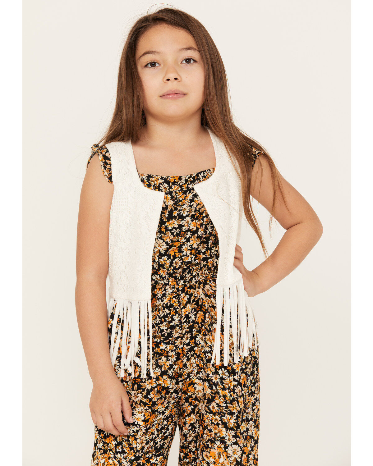 Girls' Shyanne Fringe Lace Vest