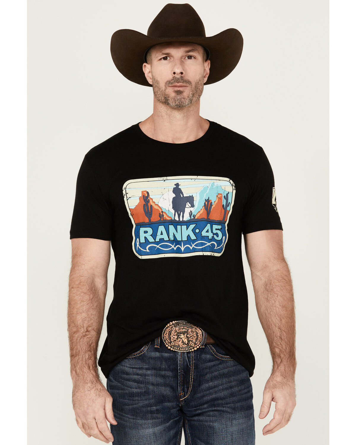 Men's RANK 45 Riding Free Short Sleeve Graphic T-Shirt