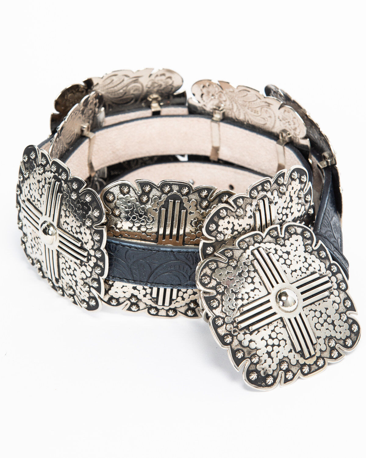 Women's Angel Ranch 1" Square Concho Leather Belt