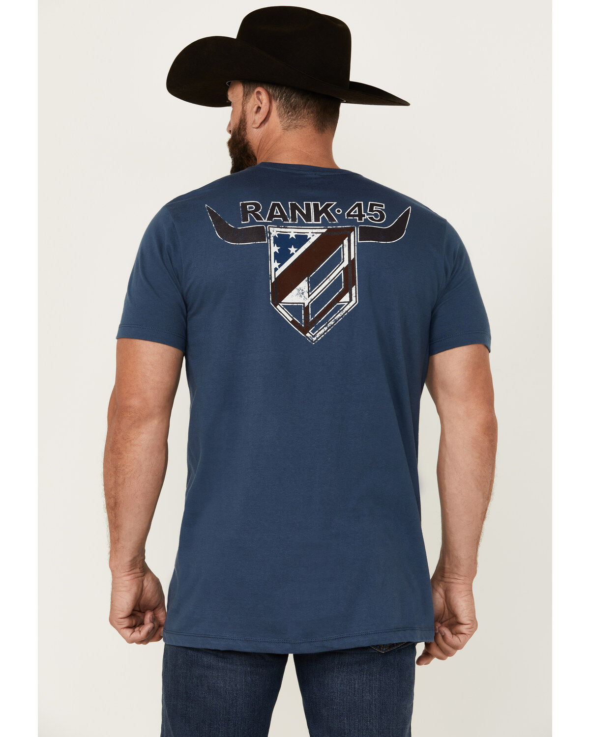 Men's RANK 45 Bull Shield Short Sleeve Graphic T-Shirt