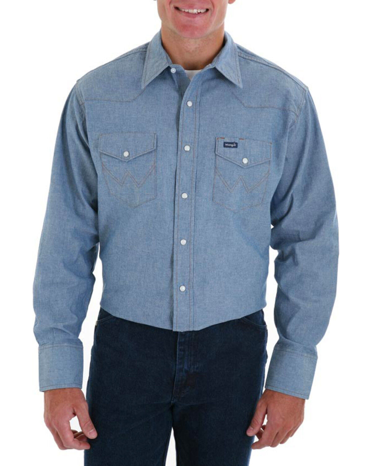 Men's Wrangler Cowboy Cut Work Chambray Shirt