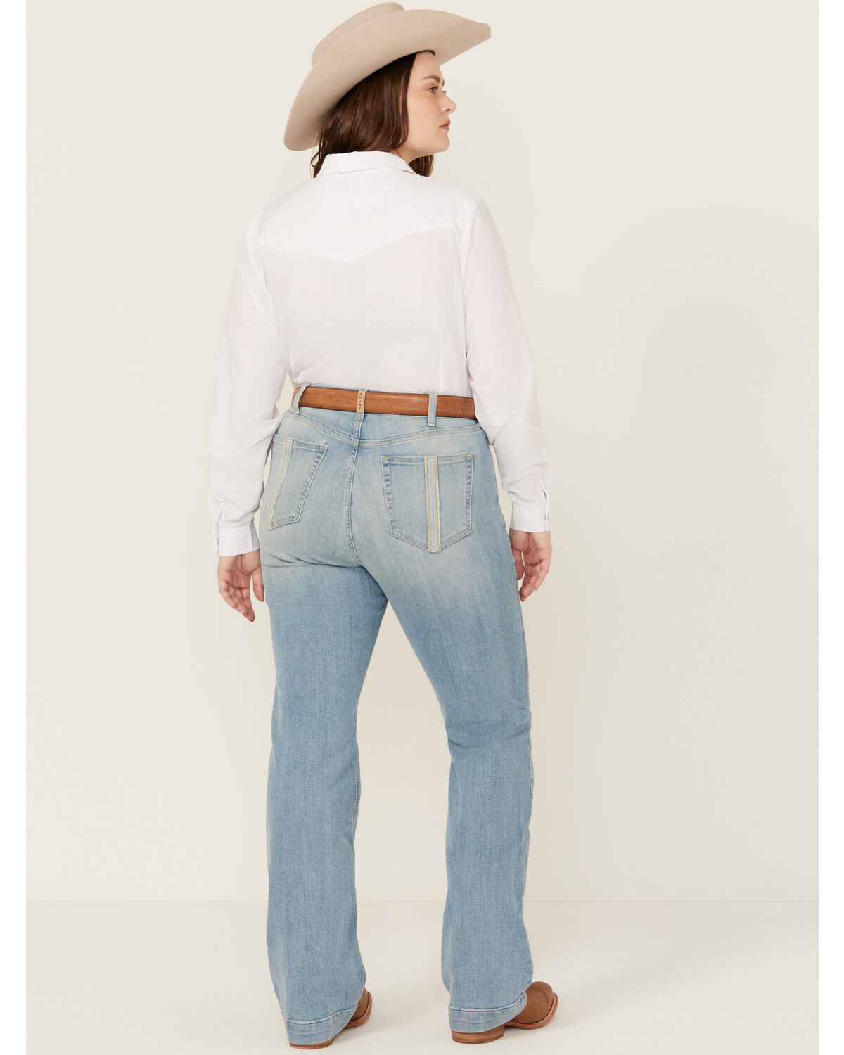 Women's Ariat Nia Light Wash Perfect Rise Slim Trouser Stretch Denim J