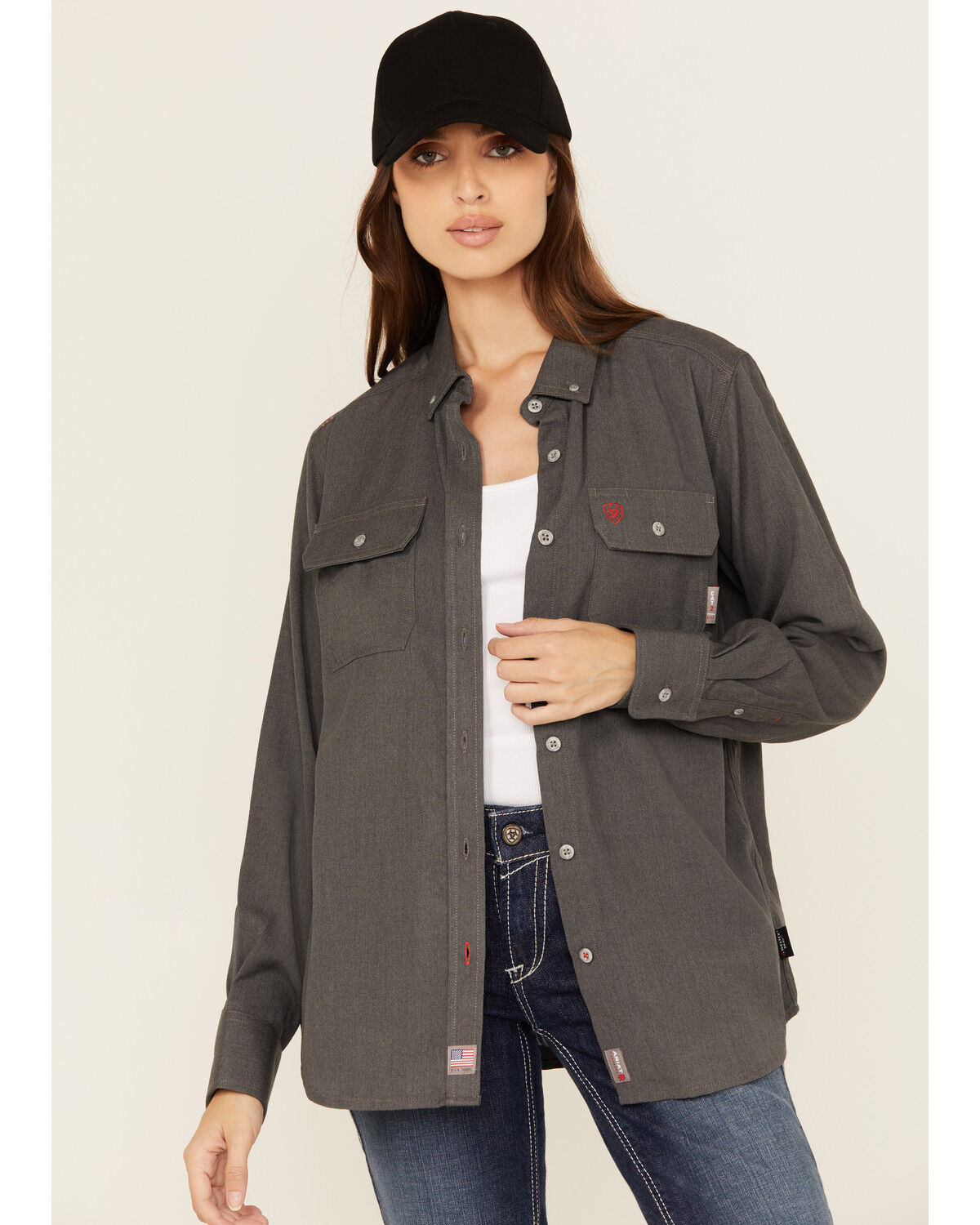 Women's Ariat FR Air Inherent Long Sleeve Button-Down Work Shirt