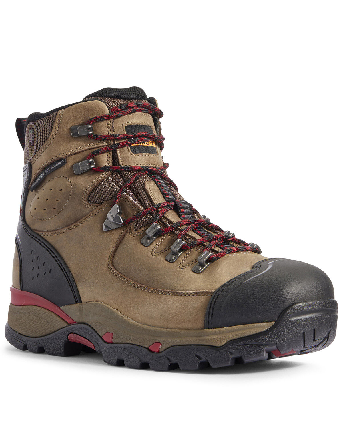 Men's Ariat Brown Endeavor Dark Storm Waterproof Work Boots - Composit