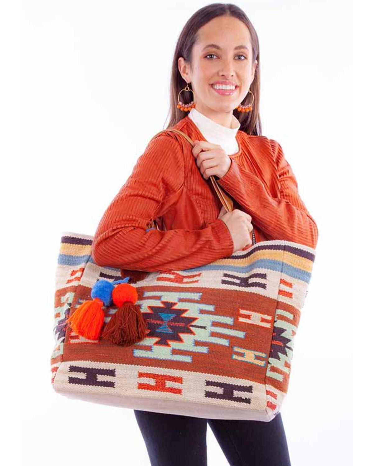 Women's Scully Woven Southwestern Print Tote