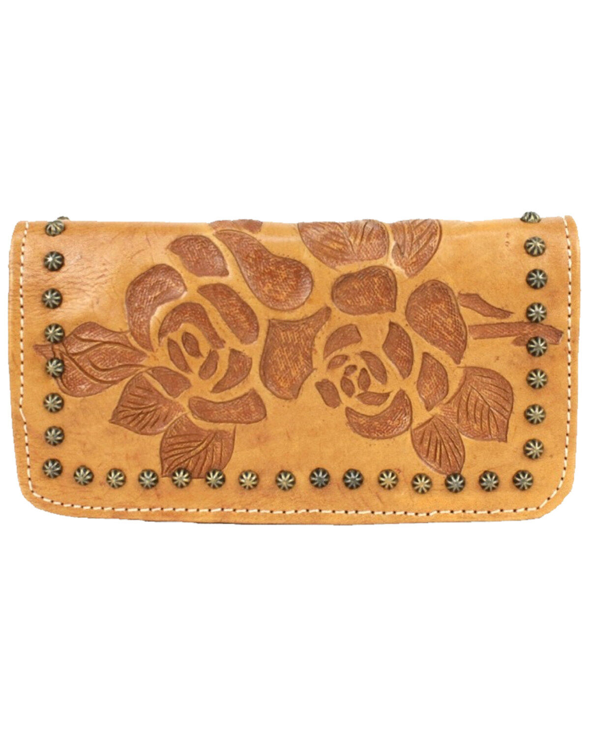 Women's American West Texas Rose Tooled Trifold Wallet