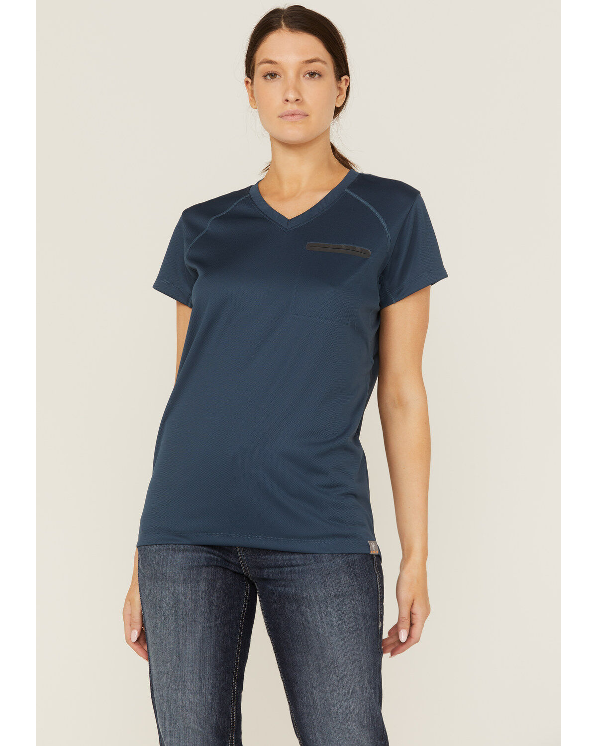 Women's Ariat Rebar Blue Polartec Elite All-Season Short Sleeve Work T