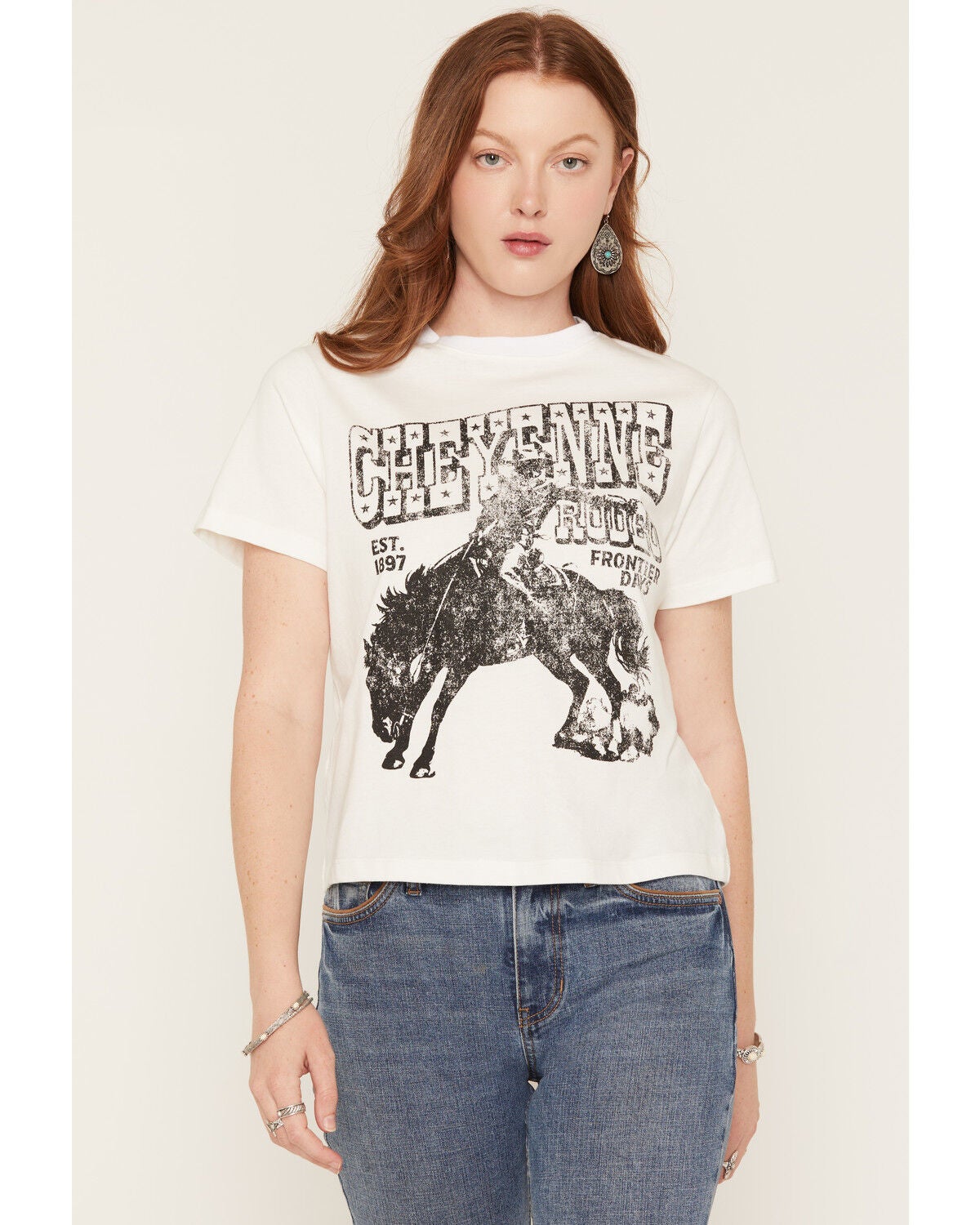 Women's Alpha Collective Cheyenne Rodeo Short Sleeve Graphic Tee