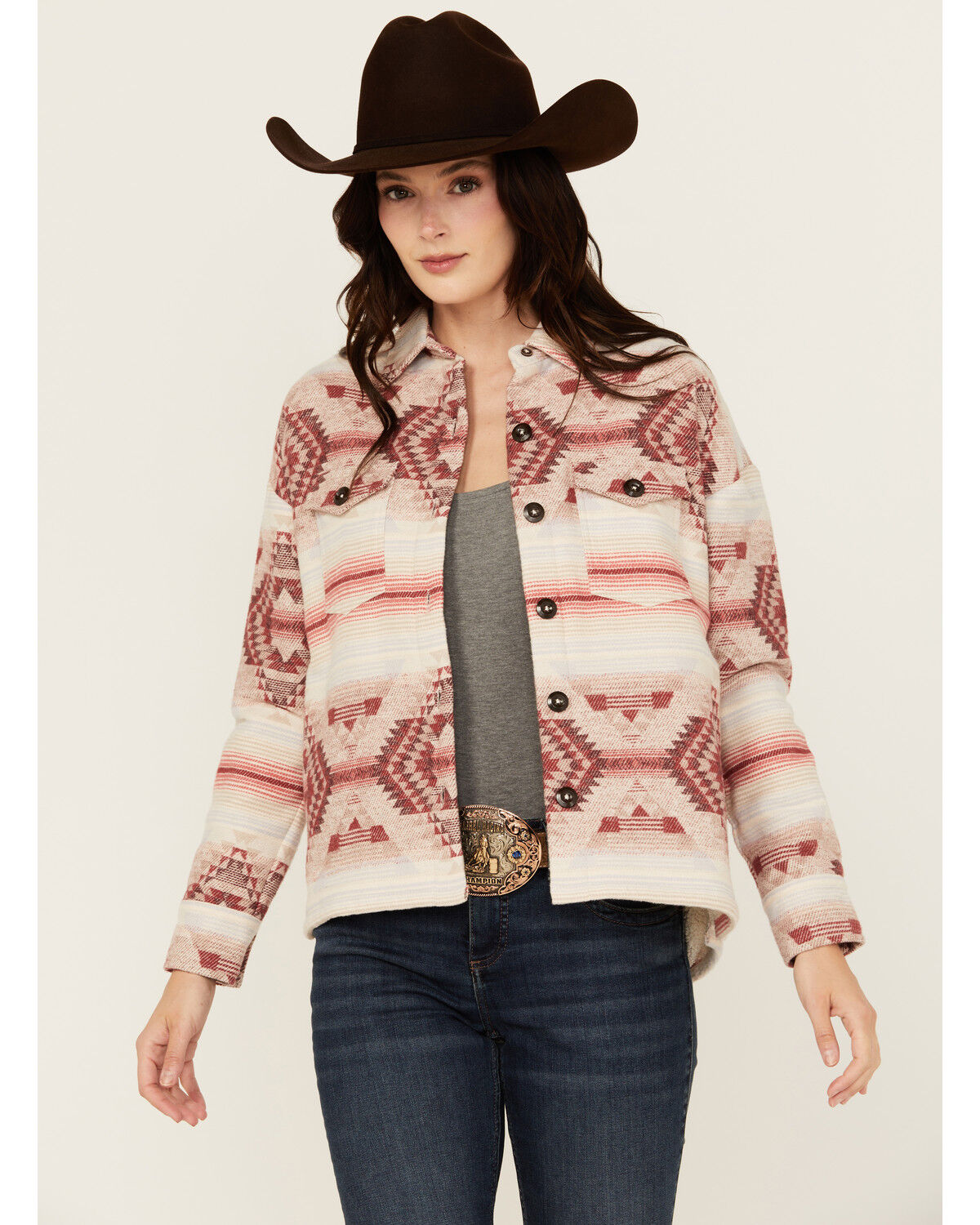 Women's Rock & Roll Denim Southwestern Print Jacket