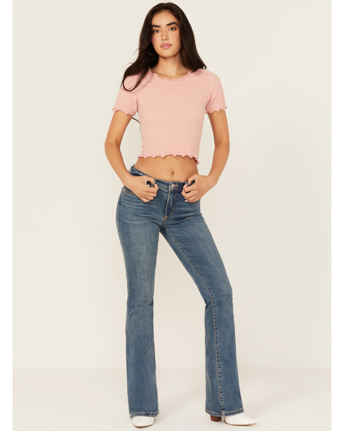 Women's Dear John Dark Wash Rosa High Rise Flare Stretch Denim Jeans
