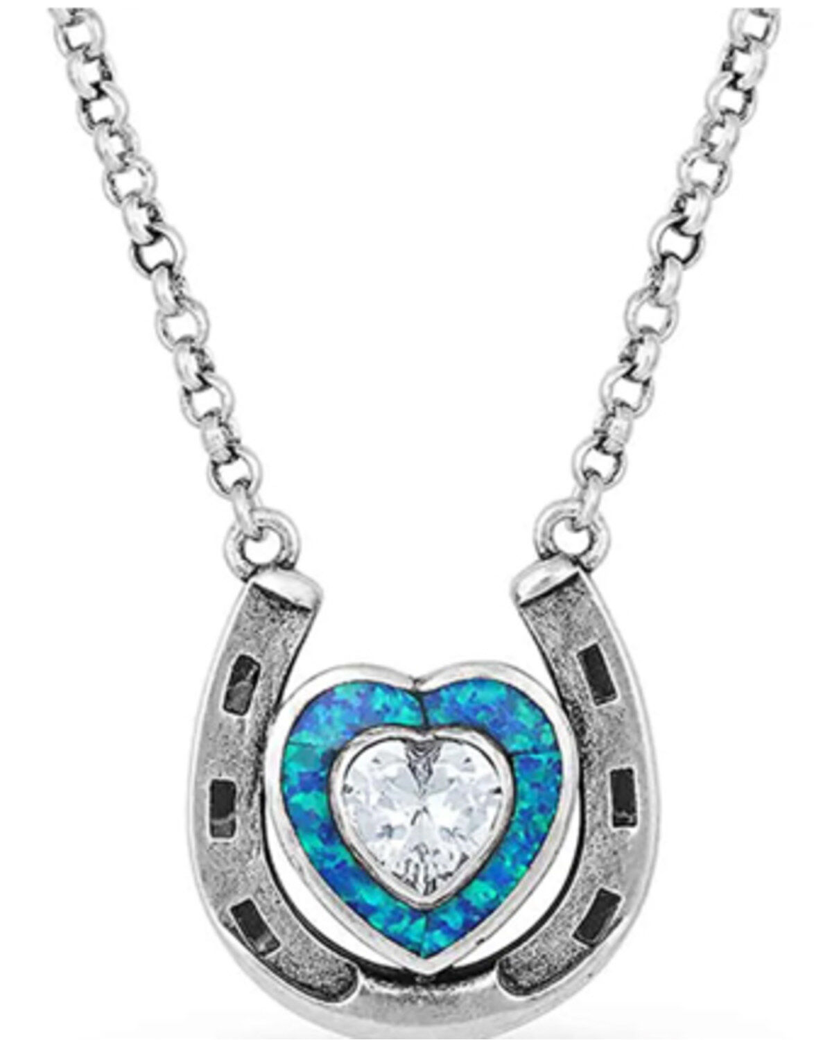 Women's Montana Silversmiths The Love Inside Luck Horseshoe Necklace
