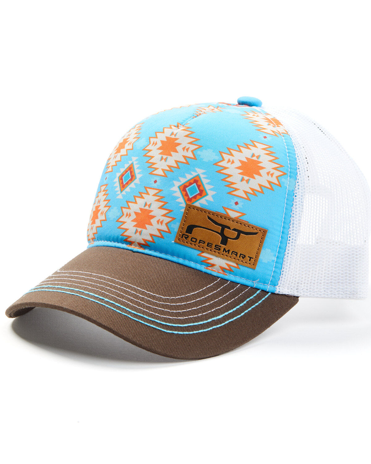 Women's RopeSmart LDS Turquoise Southwestern Print Mesh-Back Ball Cap