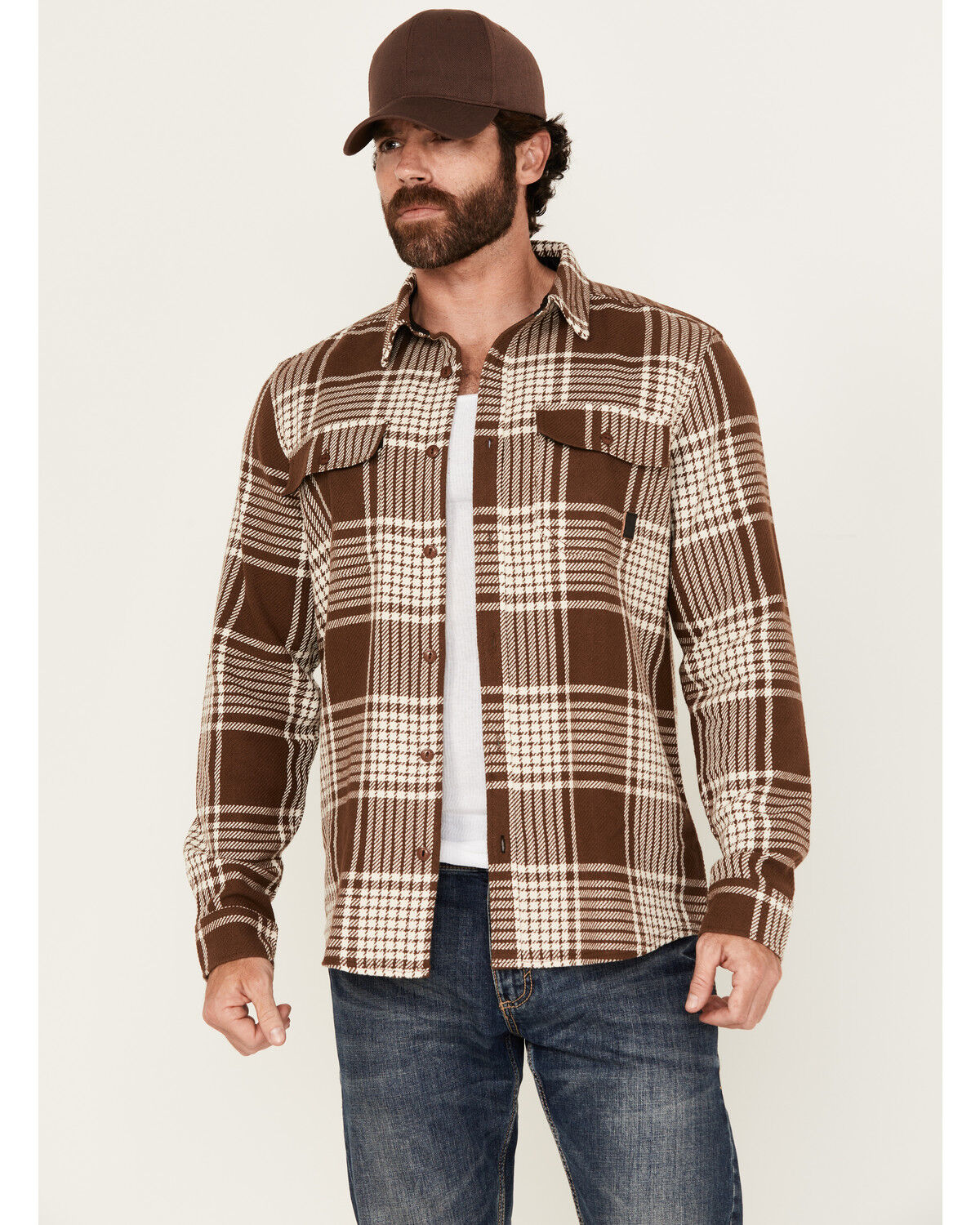 Men's Brothers and Sons Conrad Plaid Print Long Sleeve Button-Down Shi