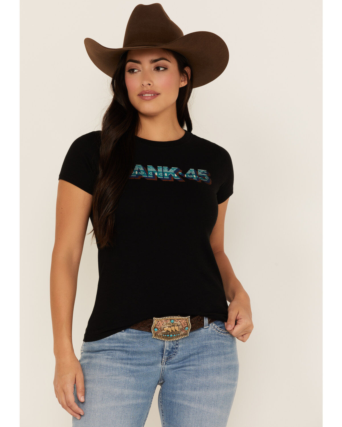 Women's RANK 45 Southwestern Serape Logo Graphic Tee