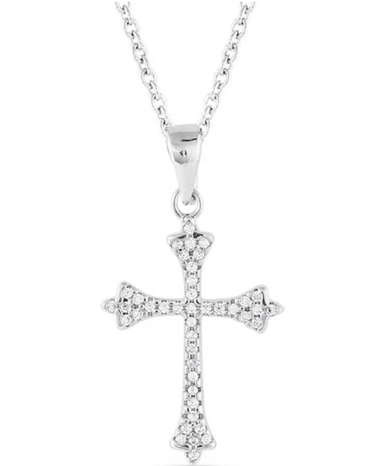 Women's Montana Silversmiths Ethereal Crystal Cross Necklace