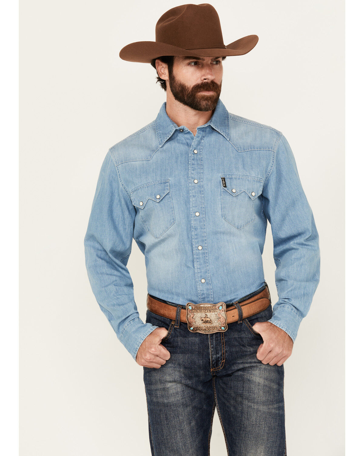 Men's Cinch Long Sleeve Snap Denim Shirt