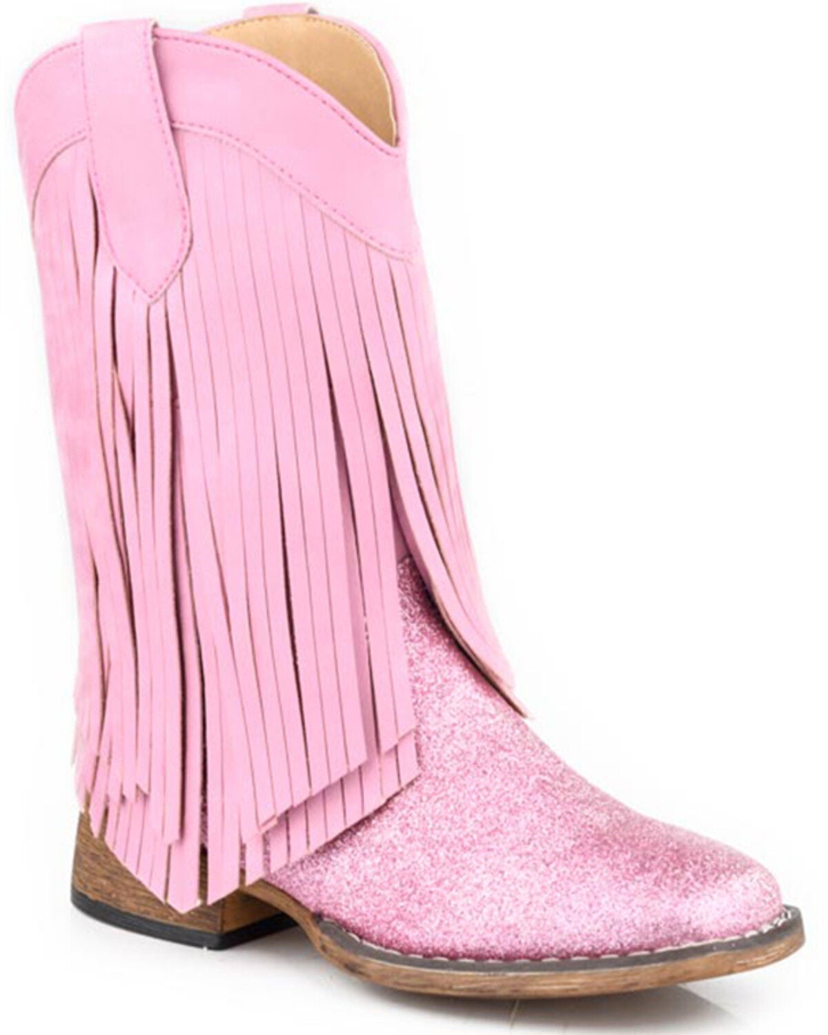 Girls' Roper Little Double Fringe Western Boots - Broad Square Toe