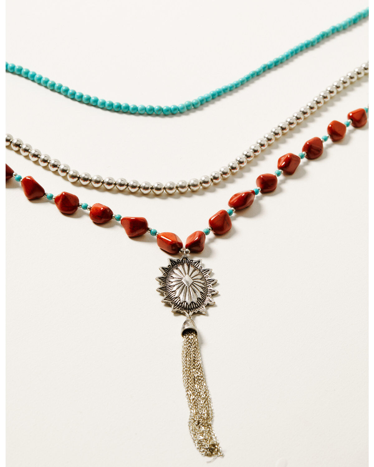 Women's Shyanne Canyon Sunset Concho Tassel Necklace