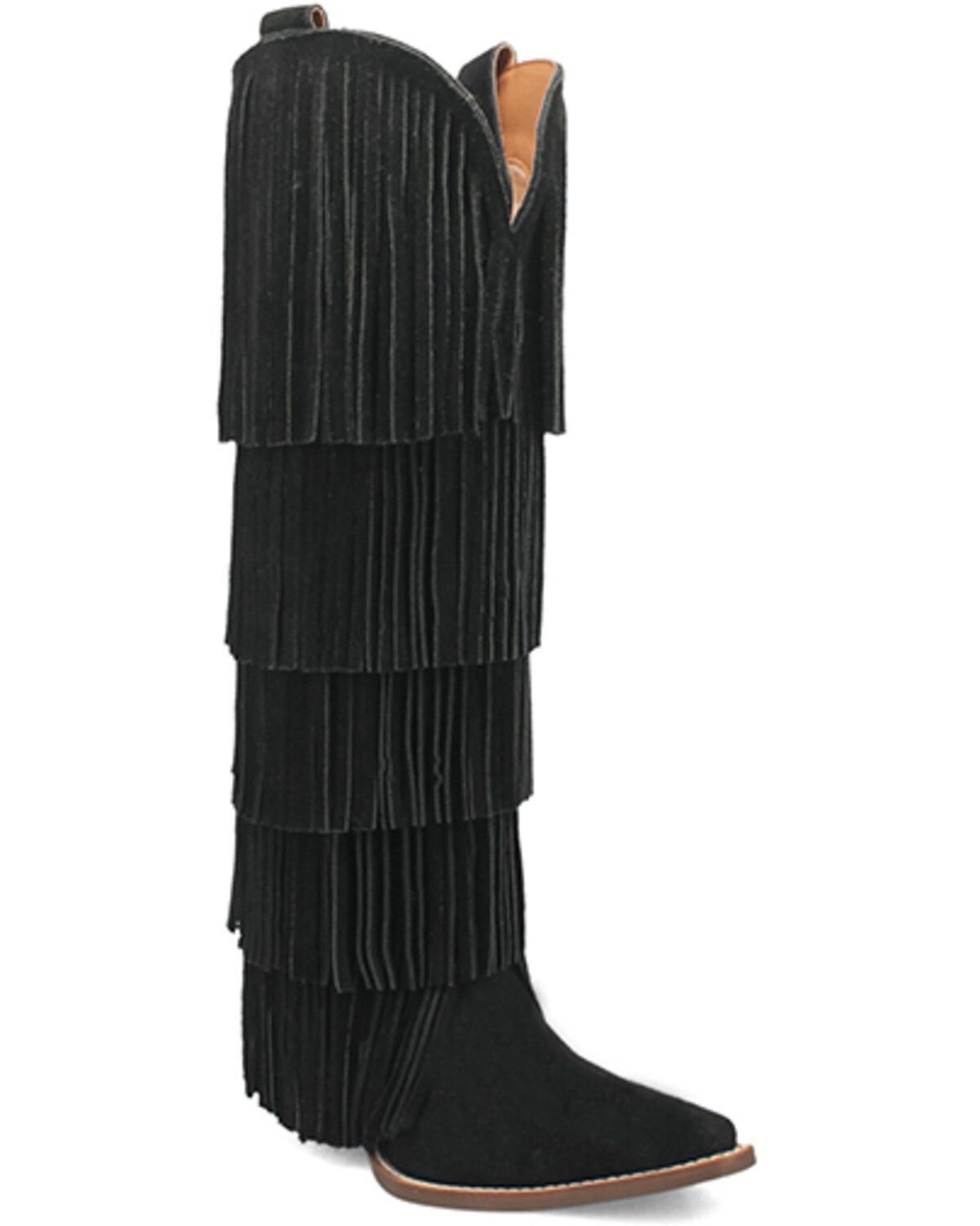 Women's Dingo Wild Child Suede Fringe Tall Western Boots - Snip Toe