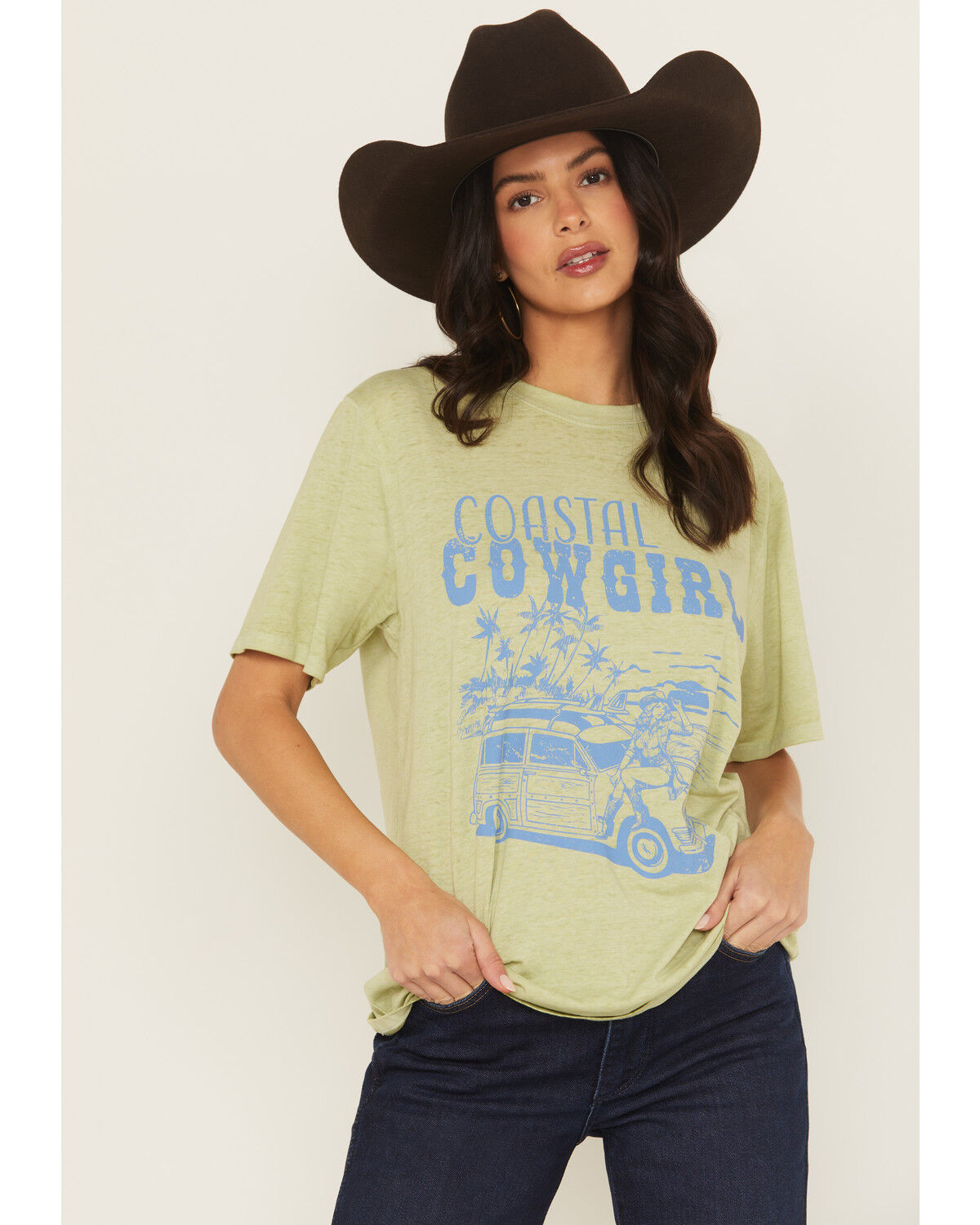 Women's Blended Coastal Cowgirl Short Sleeve Graphic Tee