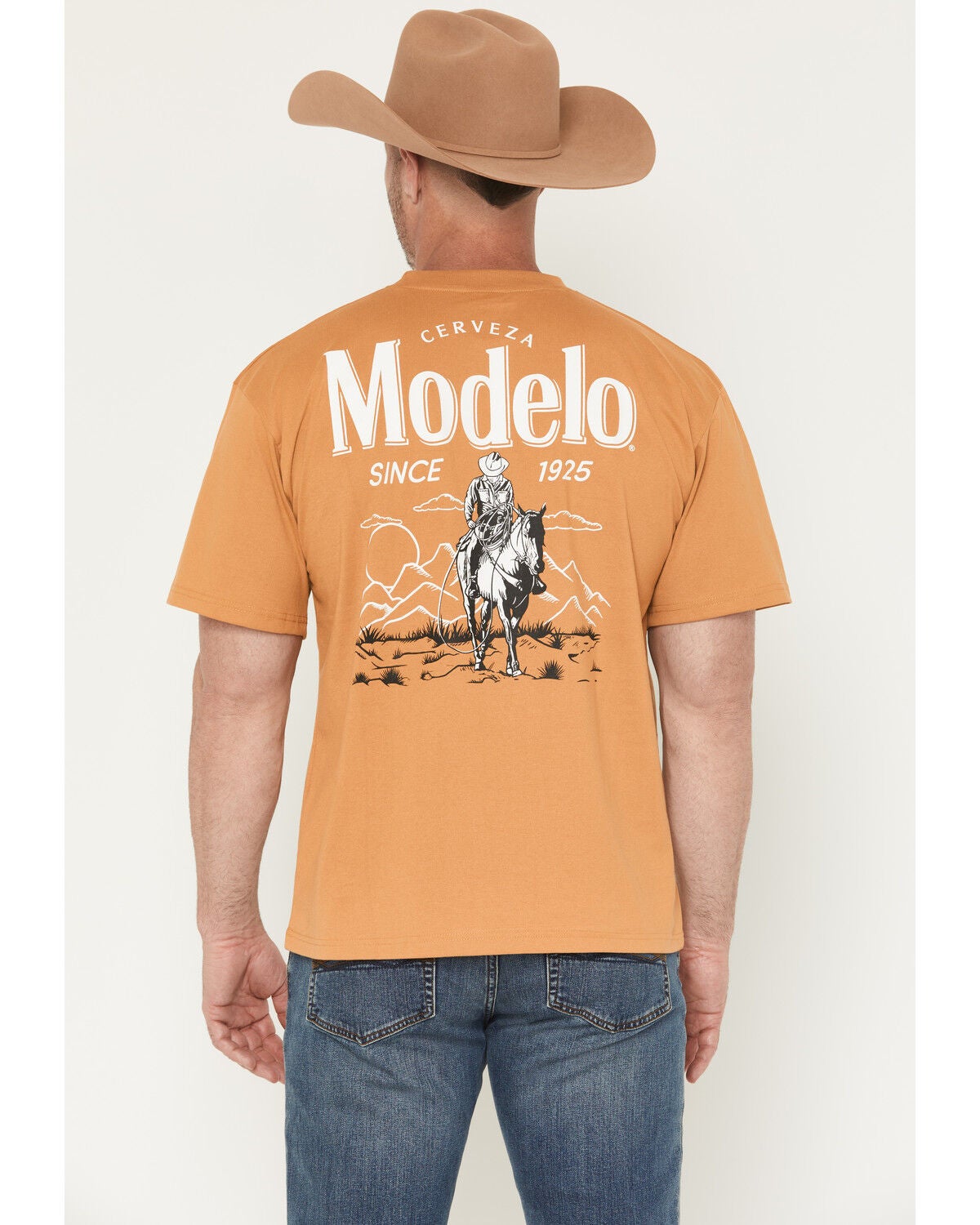 Men's Modelo Cowboy Desert Short Sleeve Graphic T-Shirt