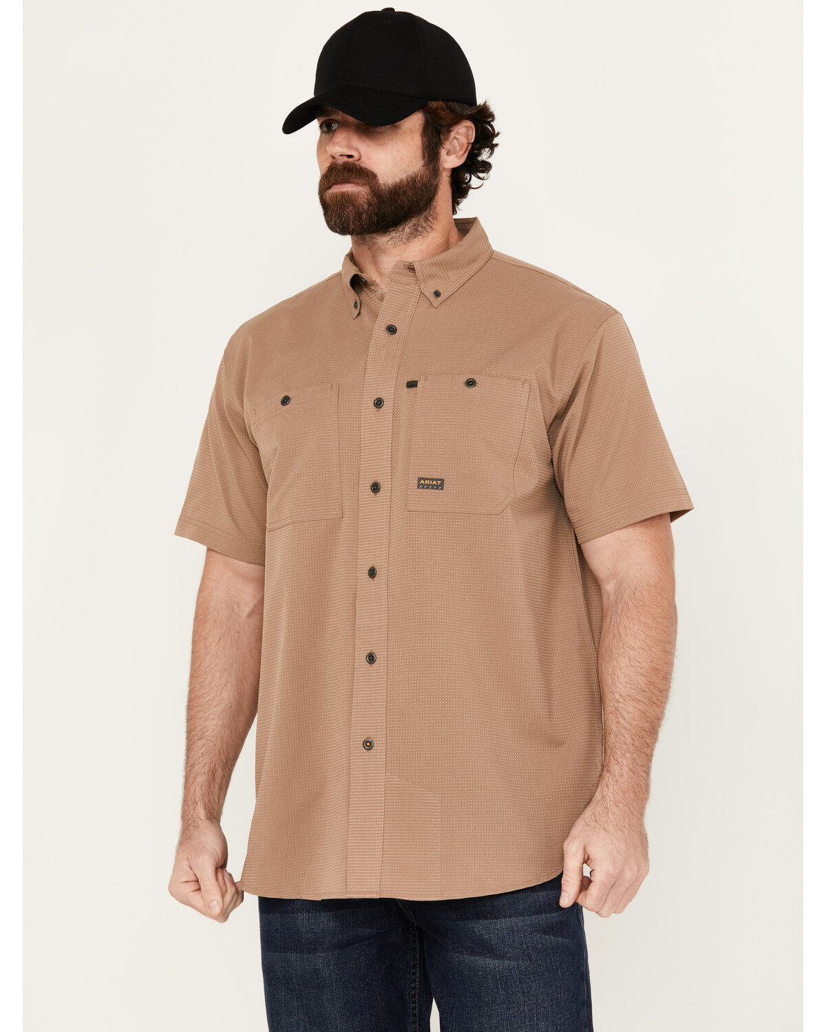 Men's Ariat Rebar Made Tough 360 AirFlow Short Sleeve Work Shirt