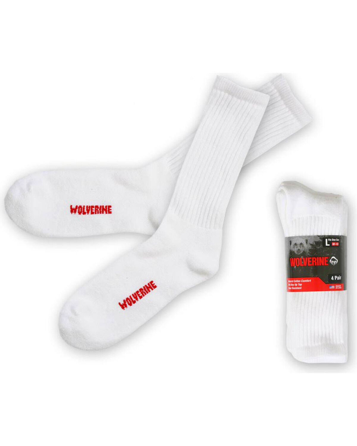 Men's Wolverine 4 Pack Work Socks