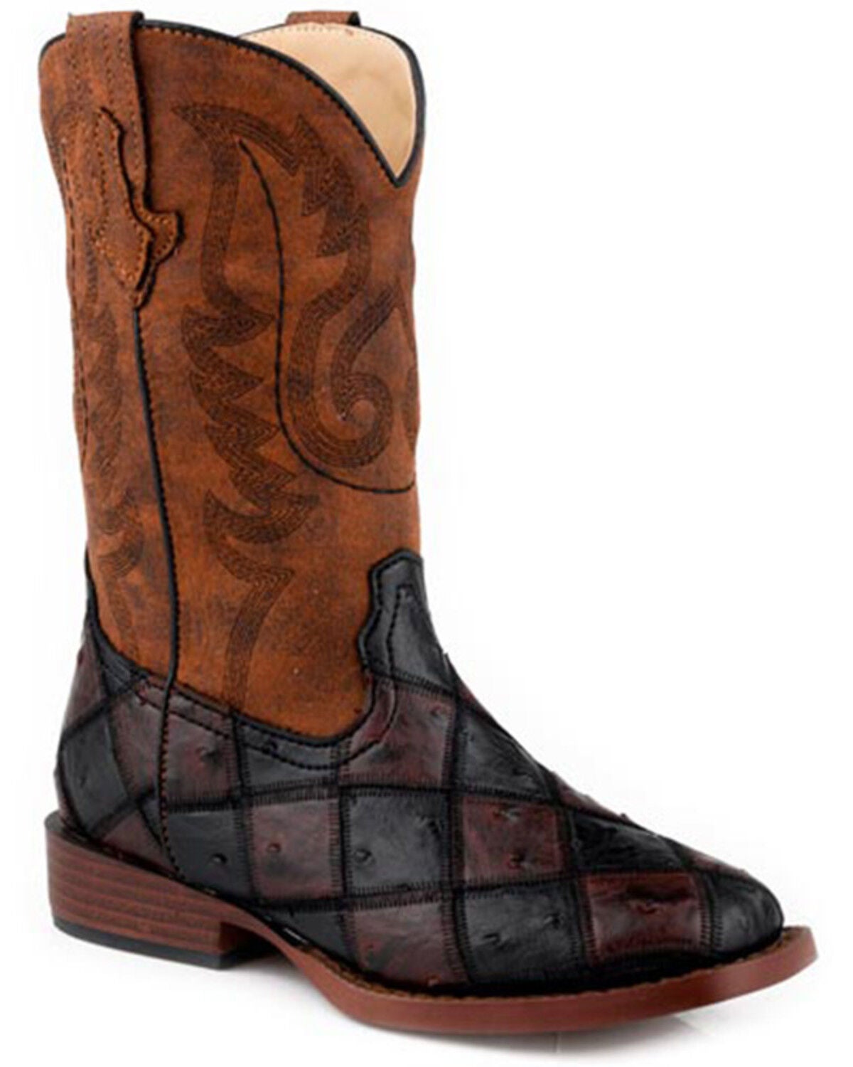 Boys' Roper Bird Blocks Western Boots - Broad Square Toe