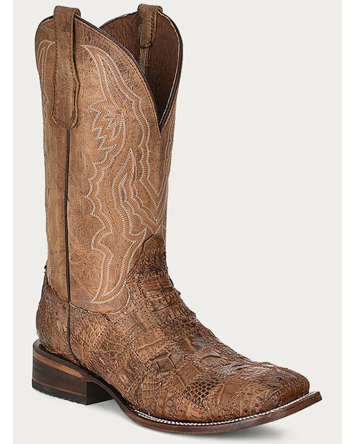 Men's Circle G Orix Caiman Patchwork Western Boots - Broad Square Toe