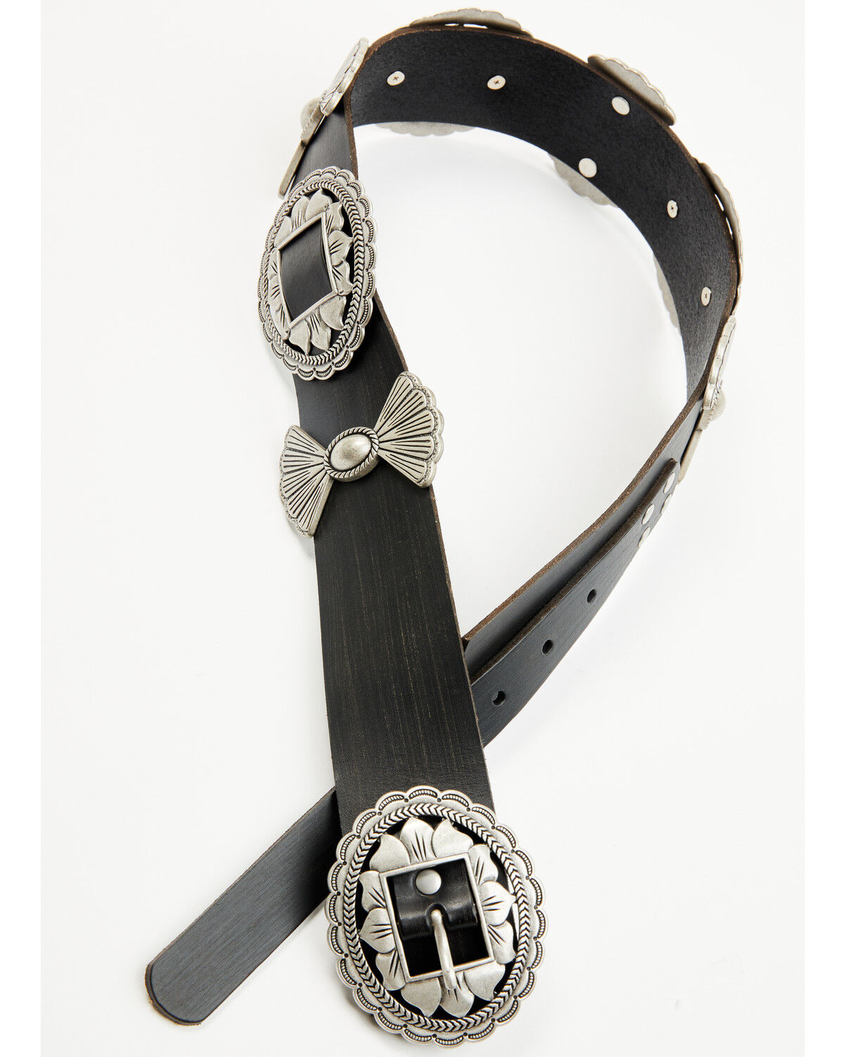 Women's Wonderwest Cassadee Big Concho Leather Belt